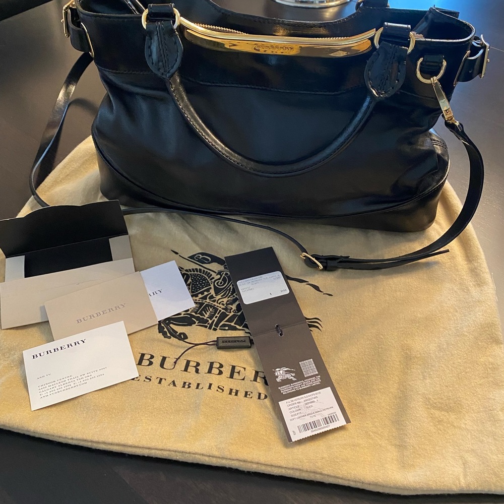 Burberry Soft Leather Small Hepburn Tote